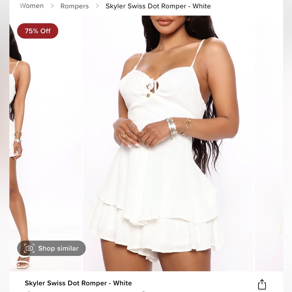 Fashion nova white romper
